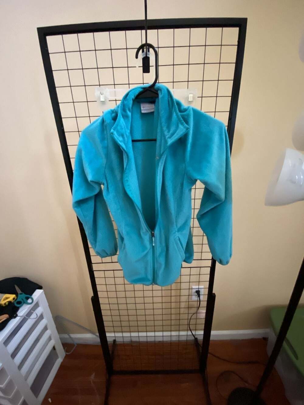 Columbia Fleece Jacket Size L 14/16 Turquoise Blue Full Zip